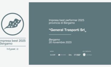 General Trasporti di Lazzaro Ventrone confermata Best Performer Bergamo 2025